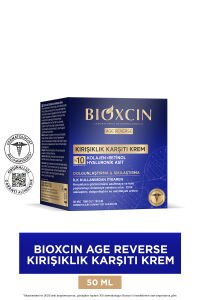 Bioxcin Age Reverse Kırışıklık Karşıtı Krem 50 ML - %10 Retinol, Kolajen Dolgunluk, Sıkılık