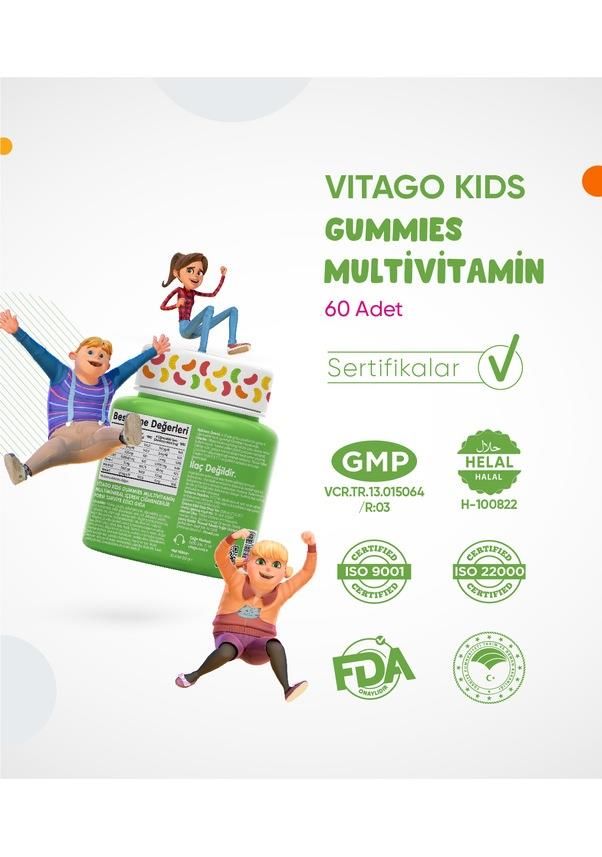 Vitago Kids Gummies Multivitamin Multimineral İçeren Çiğnenebilir Form - 60 Adet 8683242261020