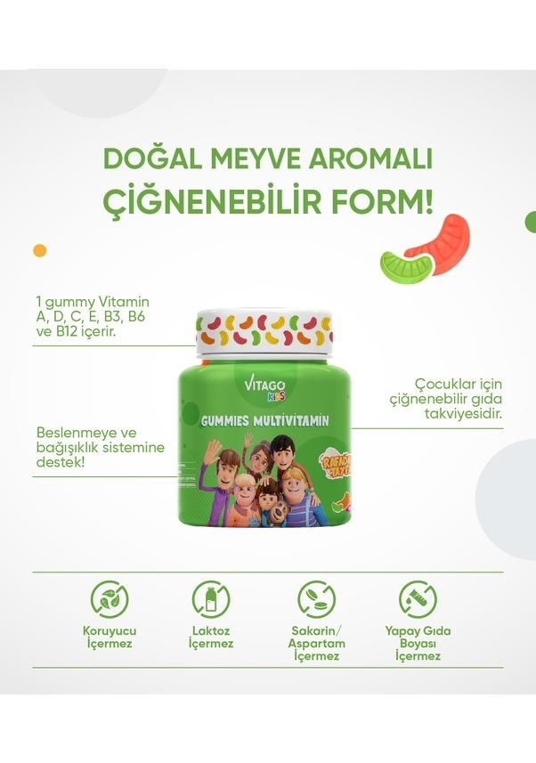 Vitago Kids Gummies Multivitamin Multimineral İçeren Çiğnenebilir Form - 60 Adet 8683242261020