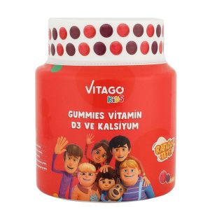Vitago Kids Gummies Vitamin D3 Kalsiyum İçeren Çiğnenebilir Form - 30 Adet Gummy 8683242261051