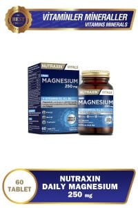 Nutraxin Magnezyum Daily 250 Mg 60 Tablet - Magnesium, D3, K2, B6