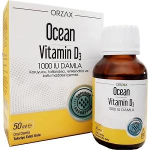 Orzax Ocean Vitamin D3 1000 IU Damla 50 ml 8697595871423