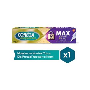 Corega Maksimum Güç Kontrol + Tutuş Diş Protezi Yapıştırıcı Krem 40 gr 8681291002076
