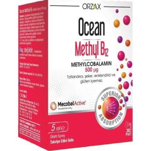 Orzax Ocean Methyl B12 Sprey 500 mcg 5 ml 8697595871980