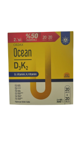 Ocean D3K2 Damla 20+20 ml - İkincisi %50 İndirimli 850081345046