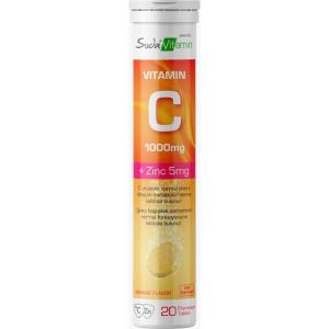 Suda Vitamin C 1000 mg + Zinc 5 mg 15 Efervesan Tablet 8681571355120