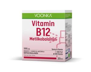 Voonka B12 Metilkobalamın Sprey & Damla 20 ml 8682241302253