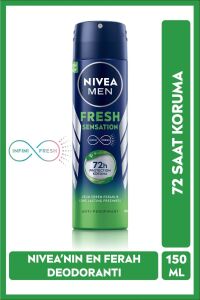 Nivea Men Fresh Sensation Sprey Deodorant 150 Ml,72 Saat Anti-perspirant Koruma,uzun Süren Ferahlık