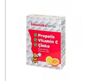 İmuneks Farma Propolis Vitamin C ve Çinko 20 Tablet 8680176000831
