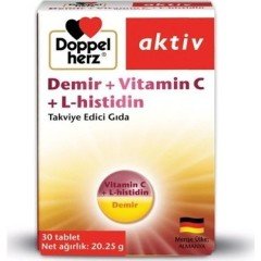 Doppelherz Aktiv Demir+Vitamin C+L-Histidin 30 Tablet