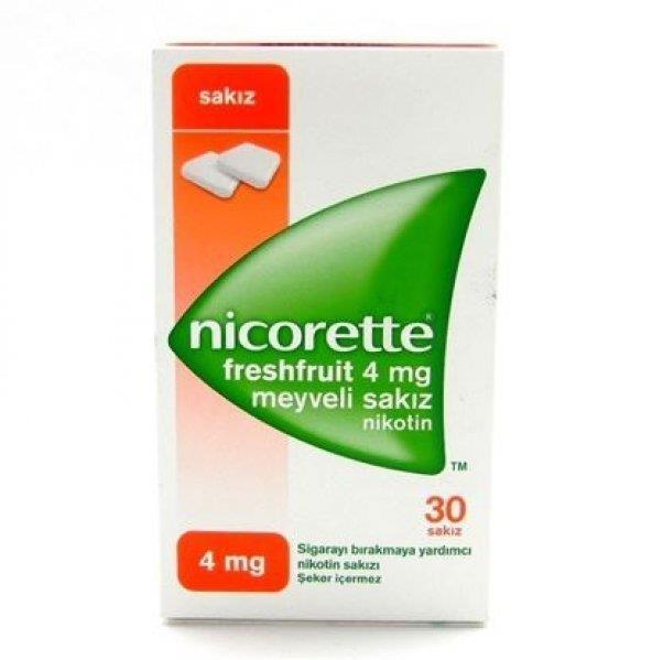 Nicorette 4 mg Meyveli Sakız 30 sakız 8699593233371