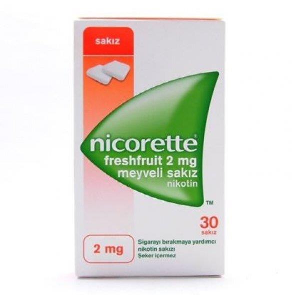 Nicorette 2 mg Meyveli Sakız 30 sakız  8699593233319