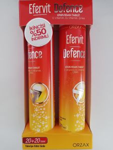 Orzax Efervit Defence 20+20 Efervesan Tablet - 2.'si %50 İndirimli 8697595871775
