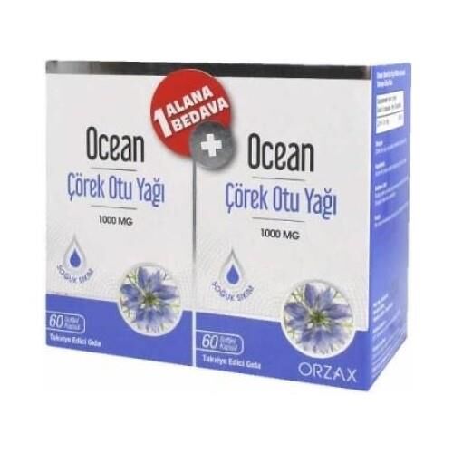 Ocean Çörek Otu Yağı 1000 mg 60 Kapsül - 1 Alana 1 Bedava 8697595871713