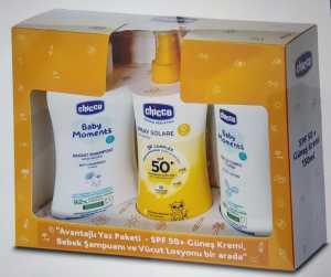 Chicco SPF 50+ Güneş Kremi 150ml Avantajlı Yaz Paketi