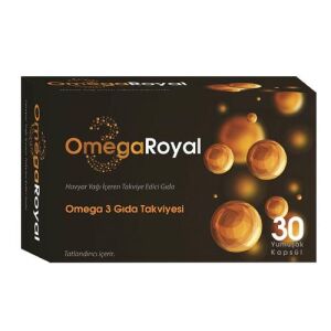 Omega Royal Hayvar Yağı İçeren Omega 3 Takviye Edici Gıda 30 Yumuşak Kapsül