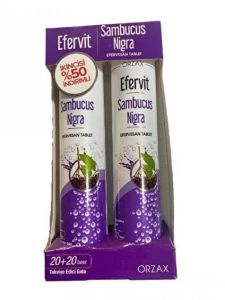 Efervit Sambucus Nigra İkili Tablet 20+20 - İkincisi %50 İndirimli 8697595871768
