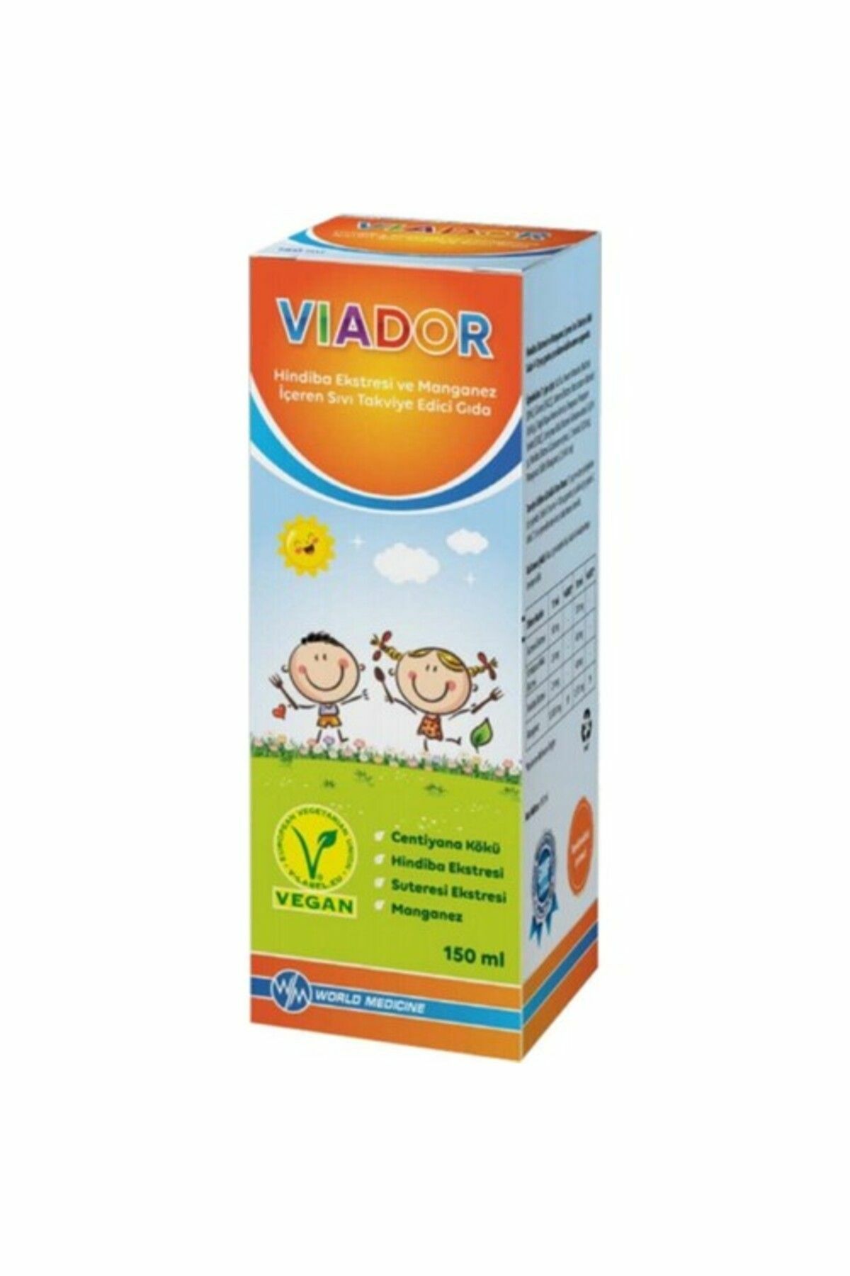 Viador Hindiba Ekstresi Ve Manganez Içeren Sıvı Takviye Edici Gıda 150 ml