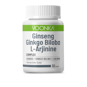 Voonka Ginseng Ginkgo Biloba L-Arginine 32 Kapsül 8680807008304