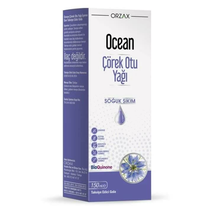 Ocean Çörek Otu Yağı Soğuk Sıkım 150 ml 8697595871515