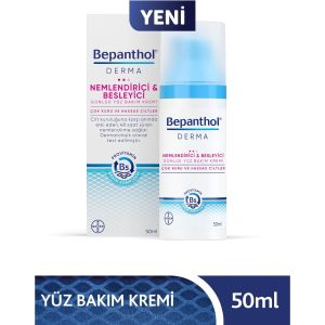 Bepanthol Derma Nemlendirici Besleyici Günlük Yüz Bakım Kremi Çok Kuru ve Hassas Ciltler 50 ml 8699546358830