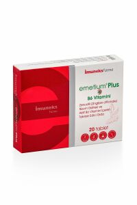 Imuneks Emetium® Plus Zencefil Rizom Ekstresi Ve Aktif B6 Vitamini Içeren Takviye Edici Gıda 20 Tablet