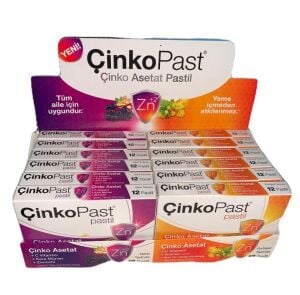Çinkopast Portakal Ihlamur Pastil 6'lı + Karamürver Zencefil Pastil 6'lı Display Stant 8699514110163